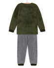 Child boy wolf pajama set in soft boa MEGOPYJBOA / 21WH1294PYJ628