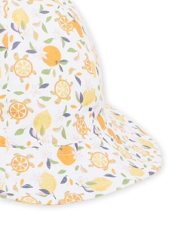 Baby Girl White and Yellow Hat NYIHOCHA / 22SI09C3CHA000