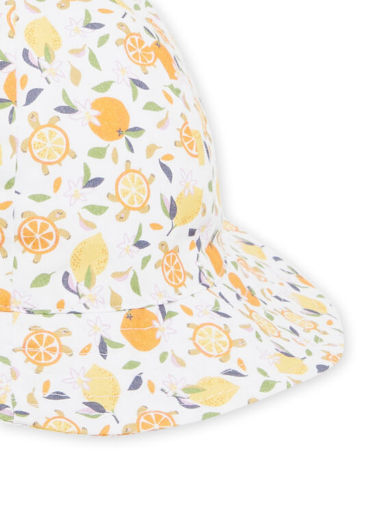 Baby Girl White and Yellow Hat NYIHOCHA / 22SI09C3CHA000