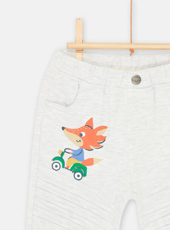 Baby Boy Soft and Comfortable Mottled Grey Pants SUKHOPAN1 / 23WG10Q1PANJ922