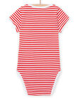 Baby boy white stripe bodysuit NEGABODLIO / 22SH14J3BDL000