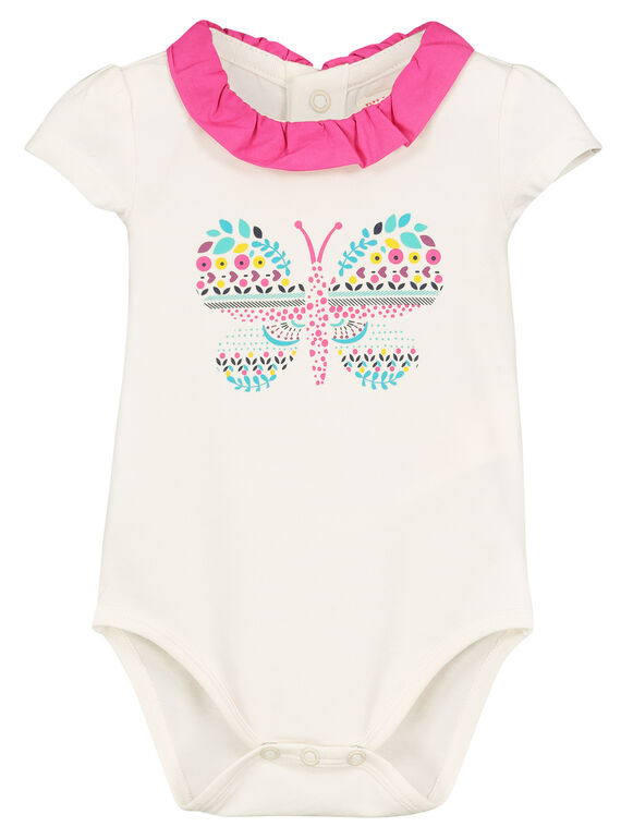 Baby girls' printed bodysuit FITOBOD / 19SG09L1BOD000