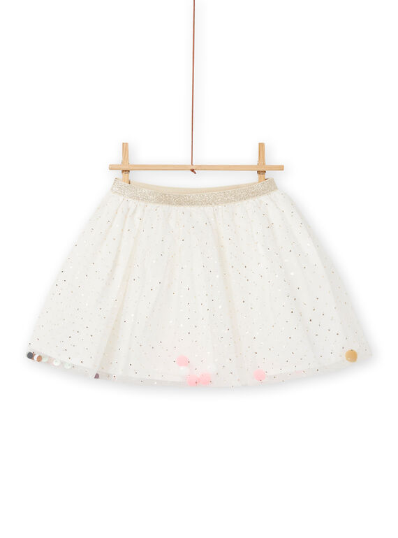 Child girl tulle skirt with sequins and pompons NASOJUP1 / 22S901Q1JUP001