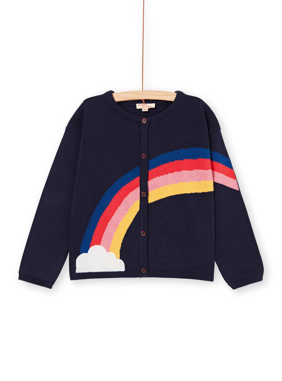 Navy blue and red vest for girls LAHACAR / 21S901X1CAR070