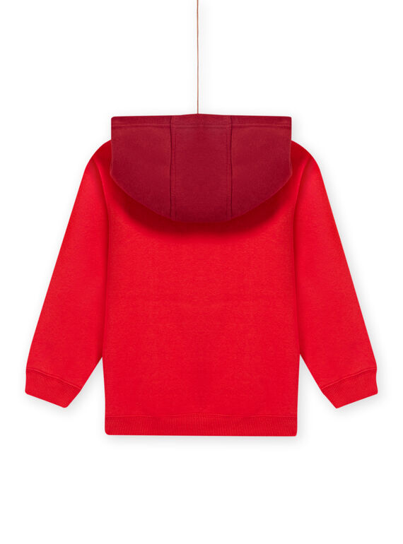 Child Boy Red Dinosaur Hoodie MOFUNSWE / 21W902M1SWEF505