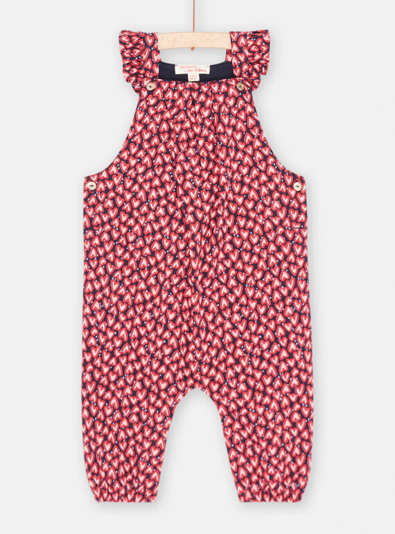 Baby Girl Red Jumpsuit with Heart Print SIFORCOMB / 23WG09K1CBLC205