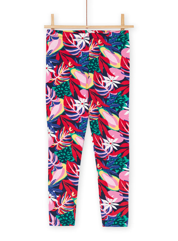 Multicolored floral print leggings RYANAULEG1 / 23SI01N1CAL070