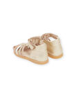 Gold leather sandals RISANDREGULO / 23KK3768D0E954
