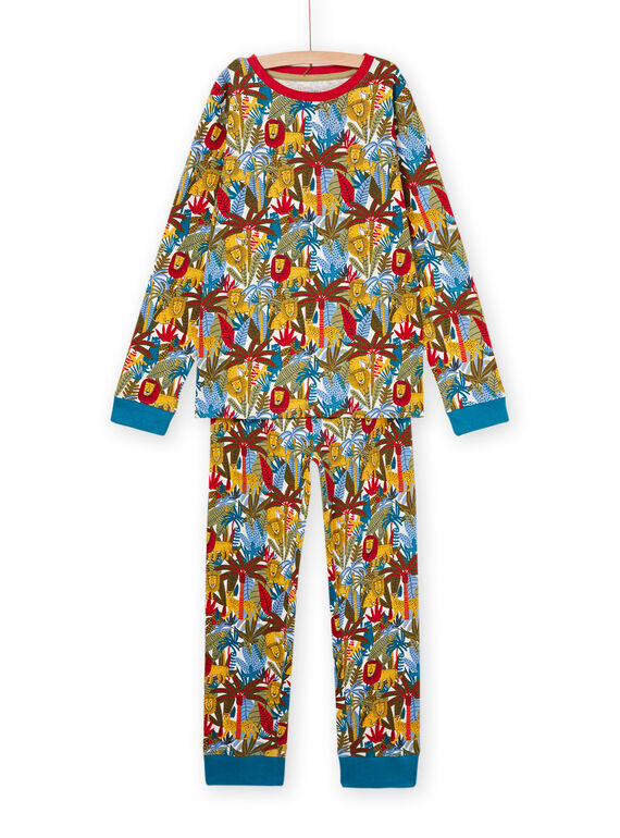 Long pyjamas with savannah print PEGOPYJAOP / 22WH1211PYJ003
