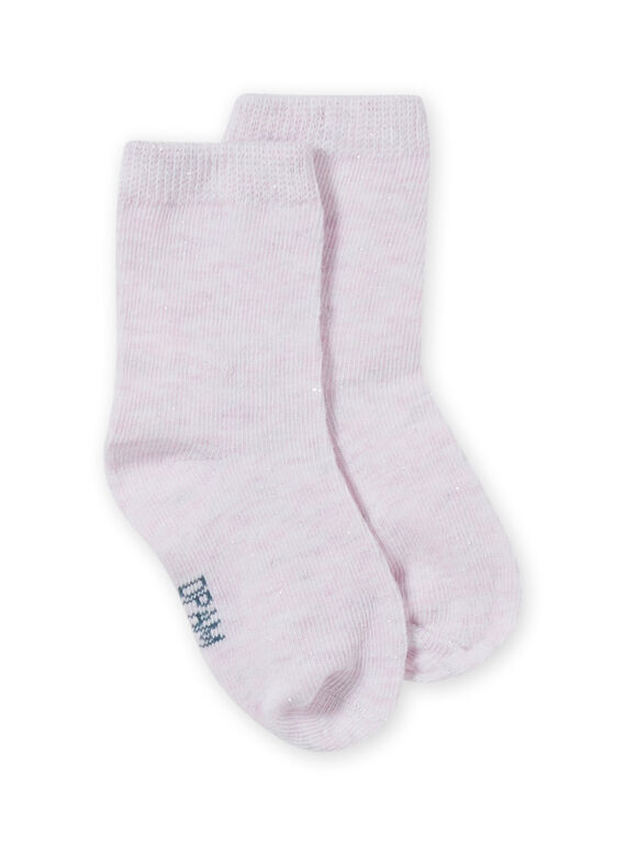Baby girl pink sequin socks MYIJOSOQLU1 / 21WI0914SOQ632