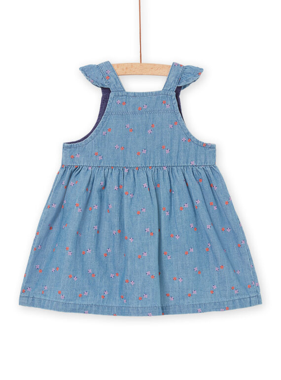 Denim dress with floral print RISUNROB1 / 23SG09K2ROBP274