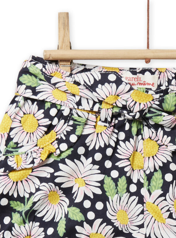 Baby girl floral print shorts and belt NISOSHO / 22SG09Q1SHO001