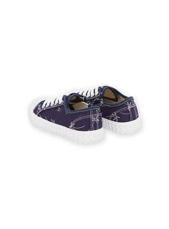 Canvas sneakers with fancy print ROTOILBLUE / 23KK3673D16070