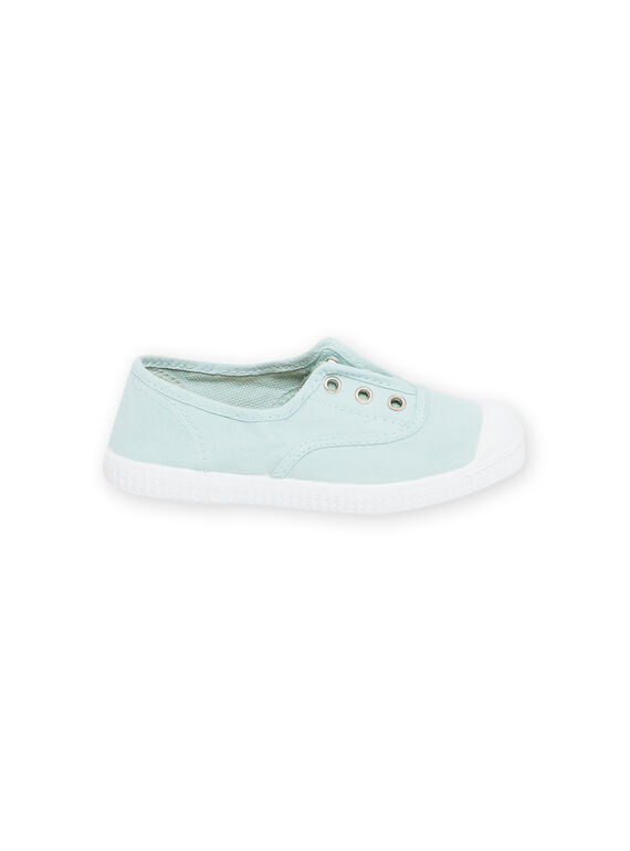 Child girl light green canvas sneakers NATOILCIEGRE / 22KK3596D16602
