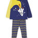 Blue and yellow pyjamas with rocket pattern