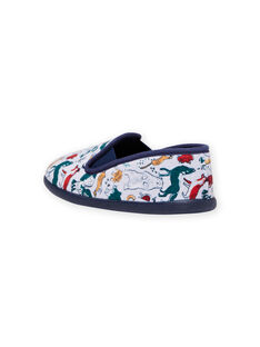 Grey mottled animal print slippers for boys MOPANTANIM / 21XK3622D0B943
