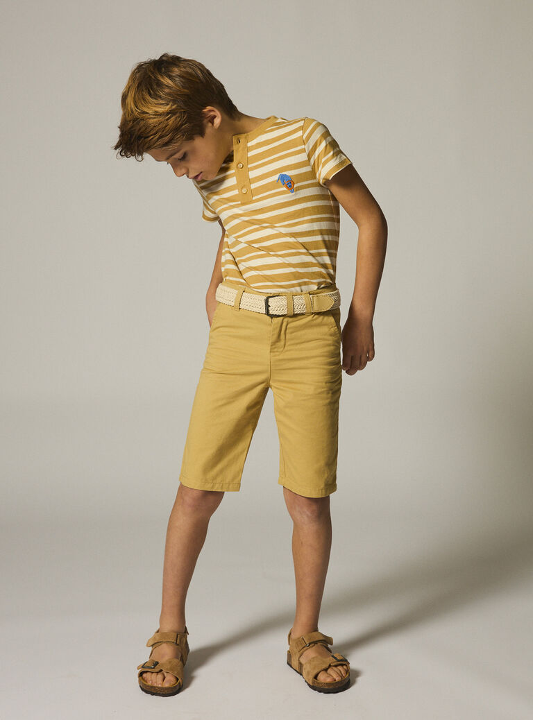 Yellow Bermuda shorts  WOMENBER1 / 25S90221BERB106