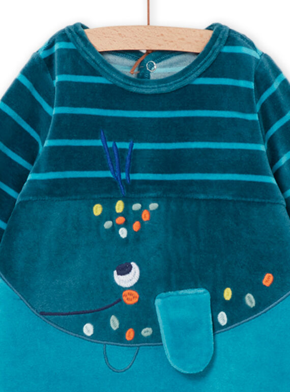 Stripe print sleep suit with whale animation REGAGREBAL / 23SH14D1GREC240