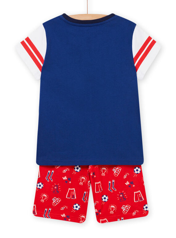 Baby Boy Electric Blue Football T-Shirt & Shorts Pajama Set NEGOPYCFOOT / 22SH12H3PYJ217