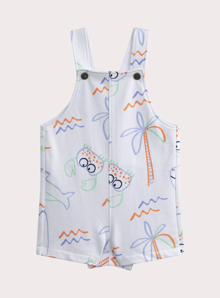 White SHORT DUNGAREES WUTASAC2 / 25SG10U1SAC000