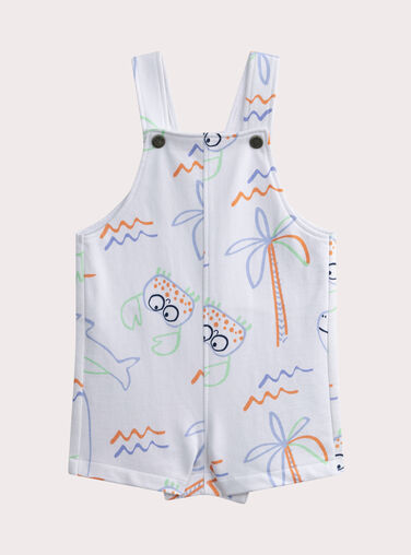 White SHORT DUNGAREES WUTASAC2 / 25SG10U1SAC000