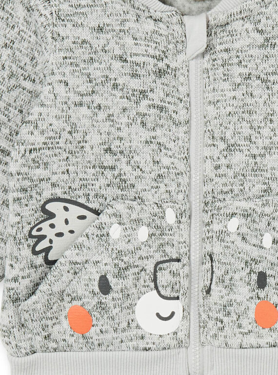 Grey heathered vest baby boy LUJOGIL4 / 21SG1034GILJ906