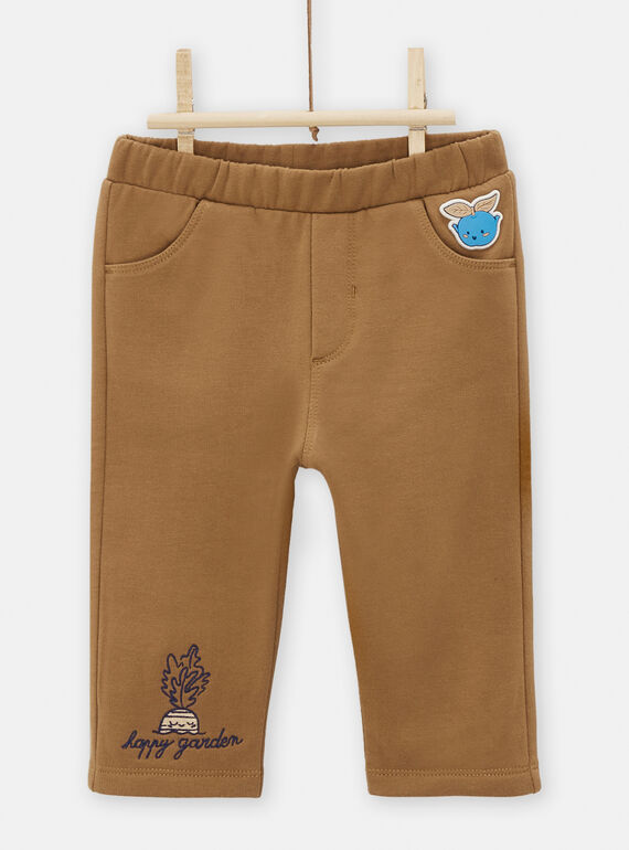 Baby Boy Caramel Pants with Embroidery TUDEPAN1 / 24SG10J2PANI821