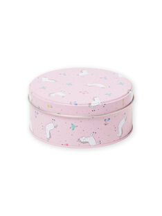 Baby girl's pink metal snack box with unicorns MYACLABOI / 21WI01G1D5OC205