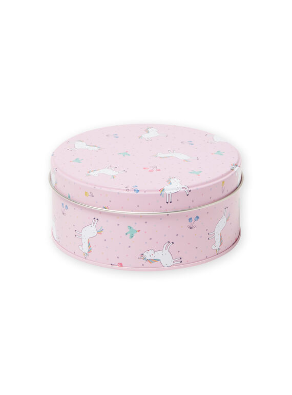 Baby girl's pink metal snack box with unicorns MYACLABOI / 21WI01G1D5OC205