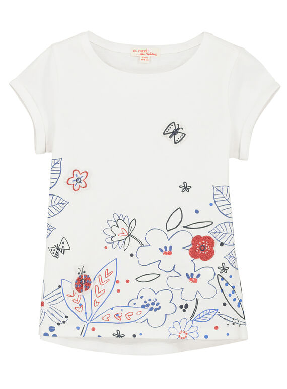 Girls' short-sleeved T-shirt FATOTI2 / 19S901L1TMC000