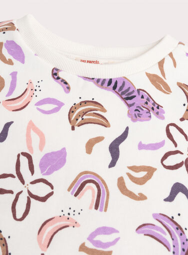 Pale pink printed fleece dress Pale pink printed fleece dress WALANROB2 / 25S90141ROB003