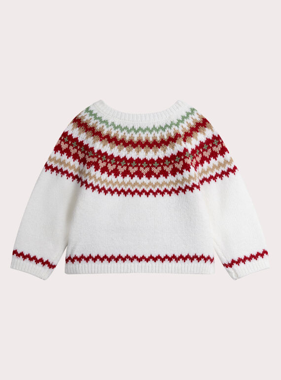 Intarsia cardigan for baby girl  VIROCAR2 / 24WG09P2CAR001