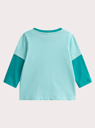 Turquoise TEE SHIRT LS WUBOTEE2 / 25SG10R1TMLC216