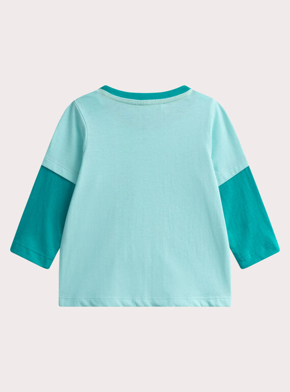 Turquoise TEE SHIRT LS WUBOTEE2 / 25SG10R1TMLC216