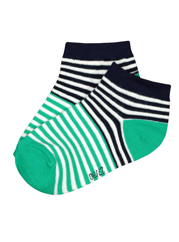 Boys' striped socks FYOJOCHO6A / 19SI02G1SOQG619