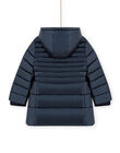 Child girl metallic blue down jacket MALONDOUN2 / 21W90162D3E070