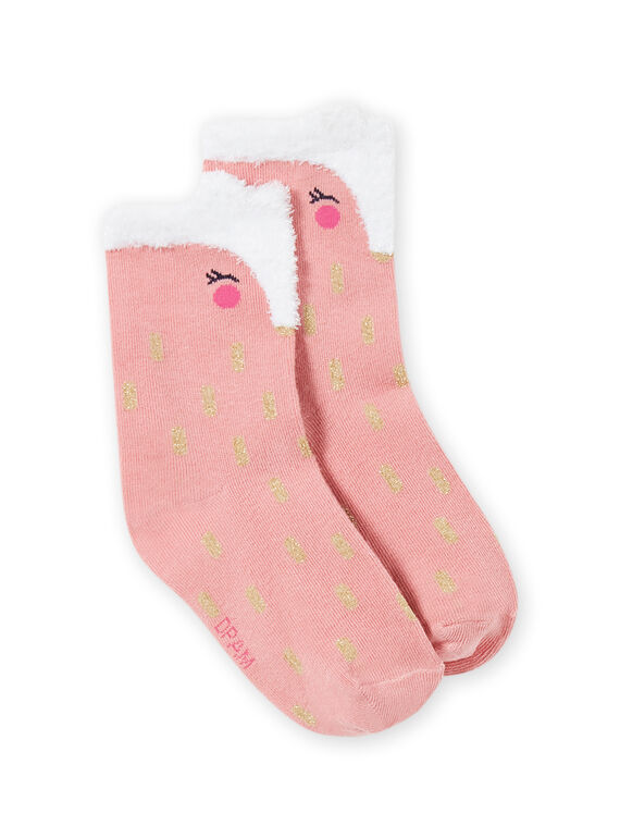 Old pink socks child girl fancy print MYASAUCHO / 21WI01P1SOQ303