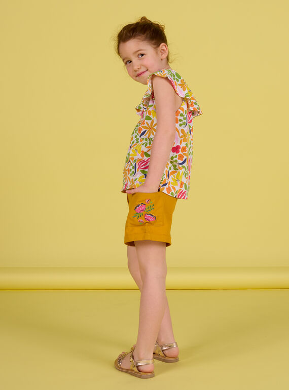 Child girl saffron shorts NAHOSHORT1 / 22S901T2SHO109