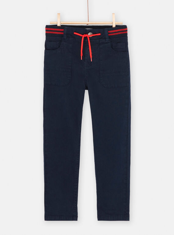 Boy's midnight blue pants with elastic waistband SOFORPAN / 23W902K1PAN705