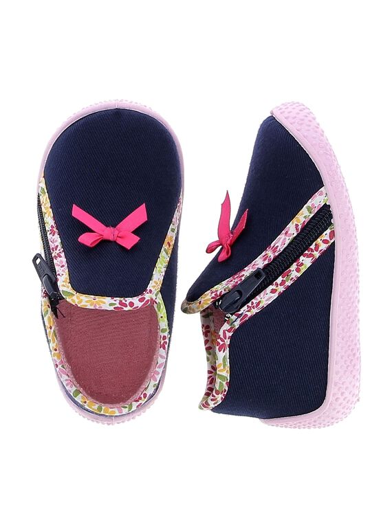 Baby girls' boot slippers. CBFBOTBLE / 18SK37X1D0A070