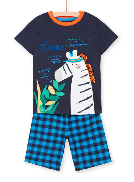 Pyjama T-shirt and shorts navy blue and white boy boy child LEGOPYCZEB / 21SH125HPYJ705