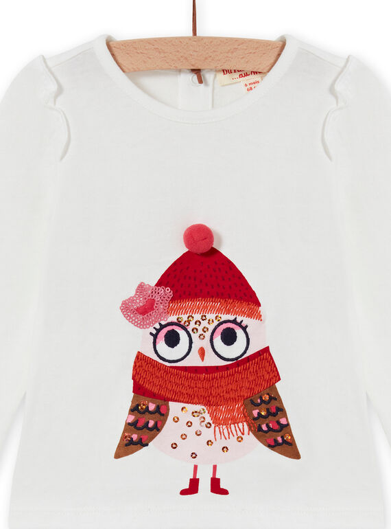 Baby Girl Long Sleeve Owl T-Shirt MIFUNTEE / 21WG09M1TML001