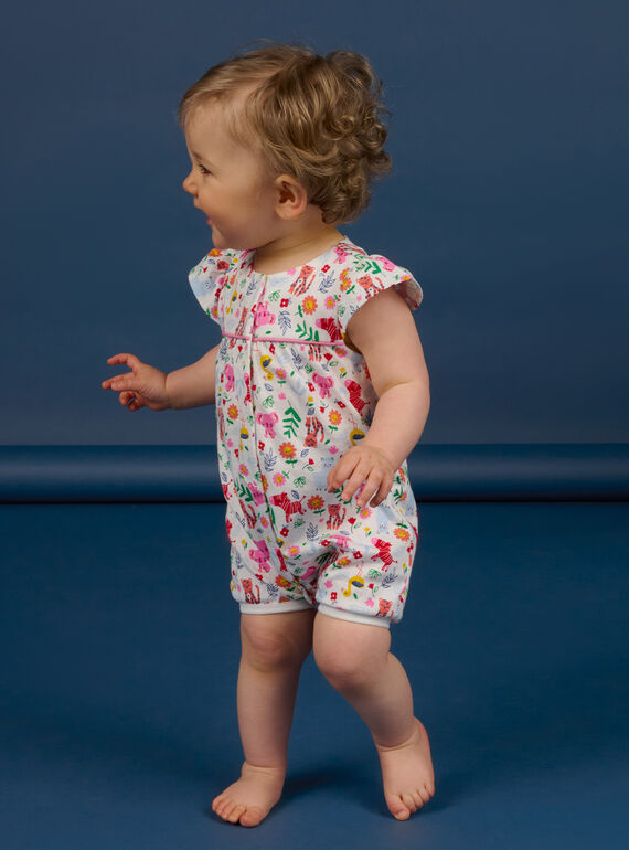 Baby girl's fancy print jumpsuit NEFIGREANI / 22SH13H4GRE001