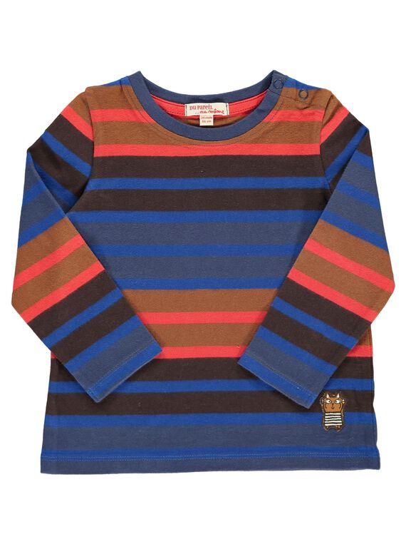 Baby boys' striped long-sleeved T-shirt DUCHOTEE3 / 18WG10F3TML099