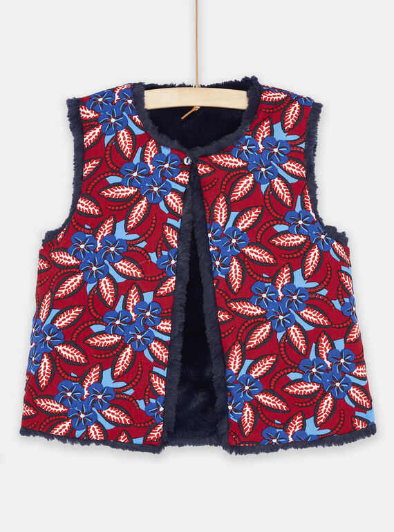 Girl's reversible midnight blue cardigan SAFORCAR1 / 23W901K1CARC205