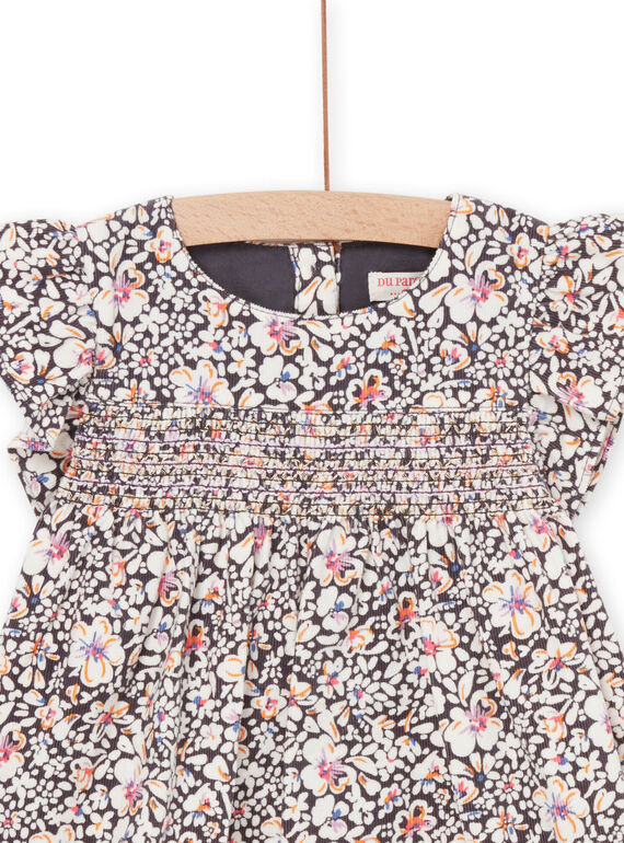 Floral print smocked dress PIREROB2 / 22WG09T2ROBJ901