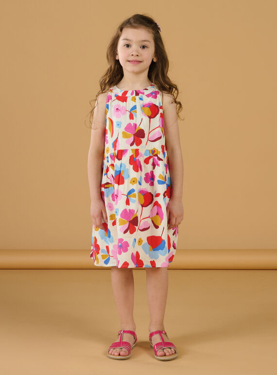 Multicolored dress with back cutout RAJUNROB3 / 23S901U1ROB001