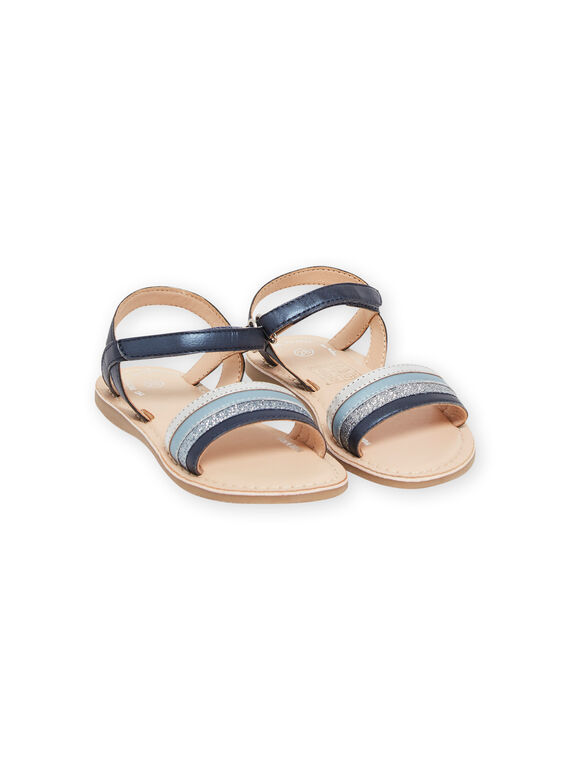 Navy blue sandals child girl NASANDJEANNE / 22KK3543D0E070