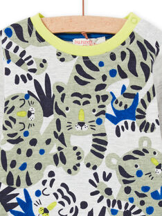 Baby boy long sleeve tiger print t-shirt MUKATEE1 / 21WG10I2TML006