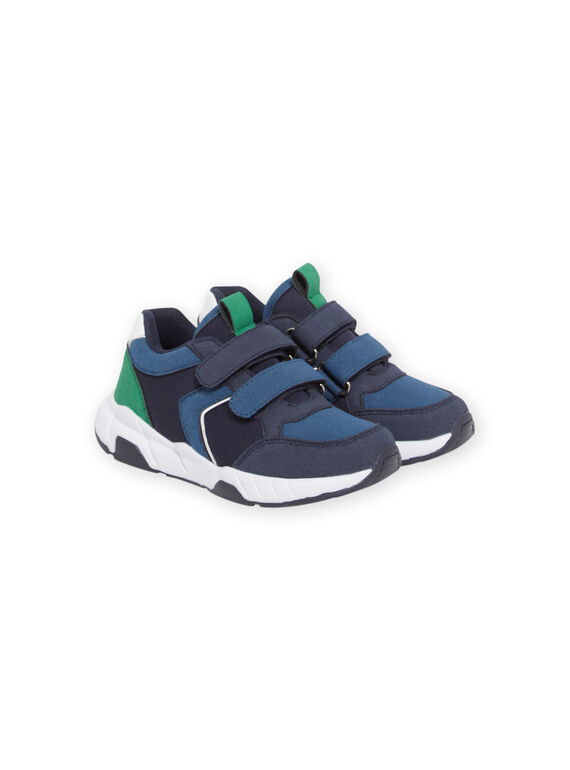 Baby boy navy blue and green sneakers NOBASJULE / 22KK3631D3F070